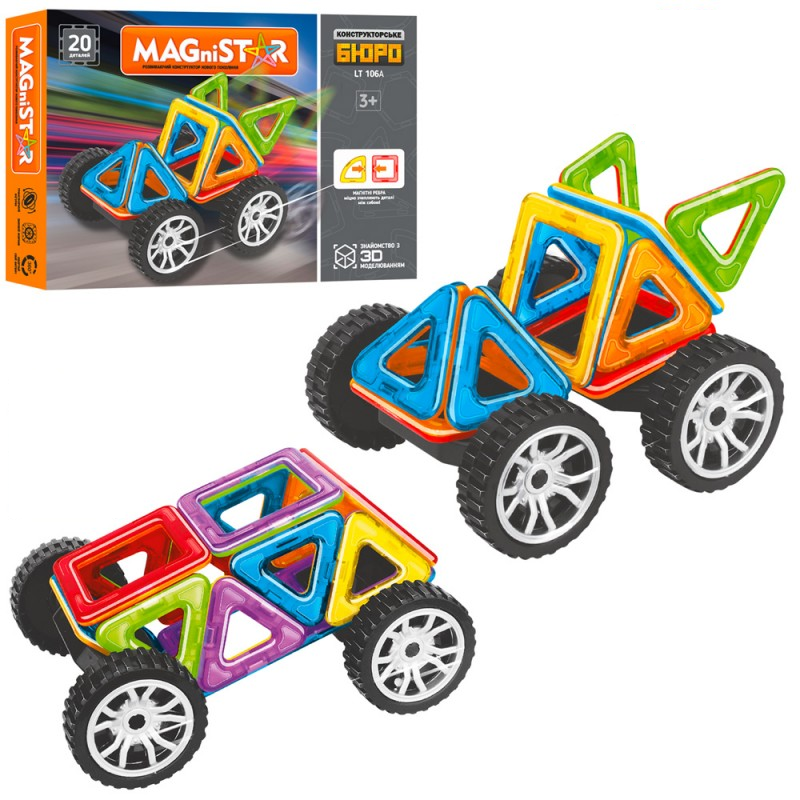 

Конструктор магнитный Limo Toy LT106 21 деталь, Разные цвета