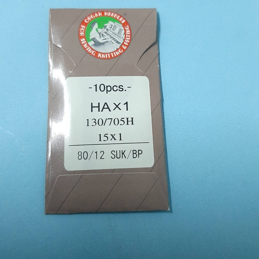 

Голки Organ nedles 130/705H 15×1 № 80 (10 шт) для трикотажу, оригінал