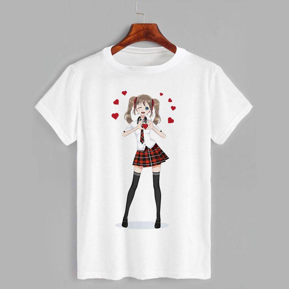 

Футболка с принтом Аниме Манга- Школьница влюблена (1116)