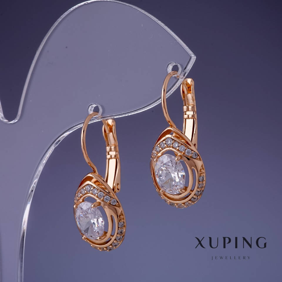 

Серьги Xuping 26х10мм " позолота 18К "