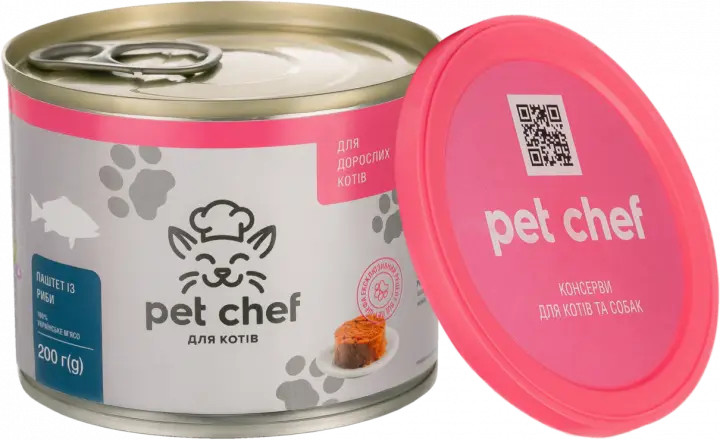 

Консервы Pet Chef паштет мясной с рыбой для взрослых котов 360г