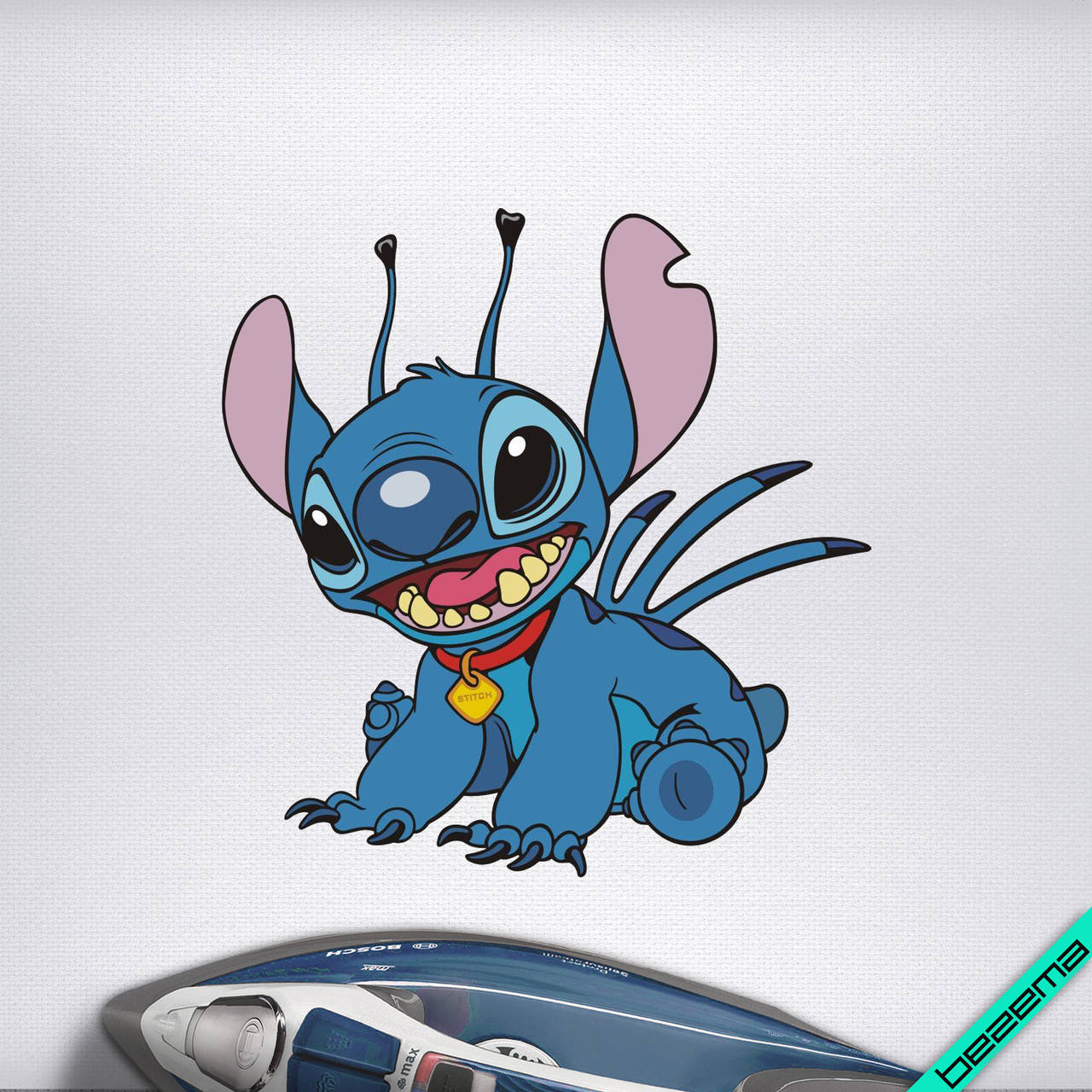 

Аплпикации на двунитку Стич [Свой размер и материалы в ассортименте] Средний, 12