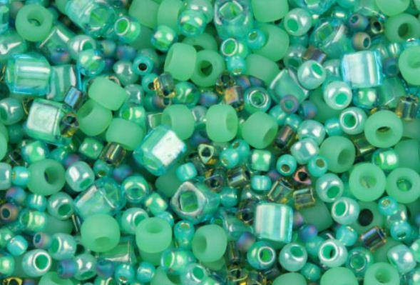 

Японський бісер TOHO МІХ Seafoam/Green