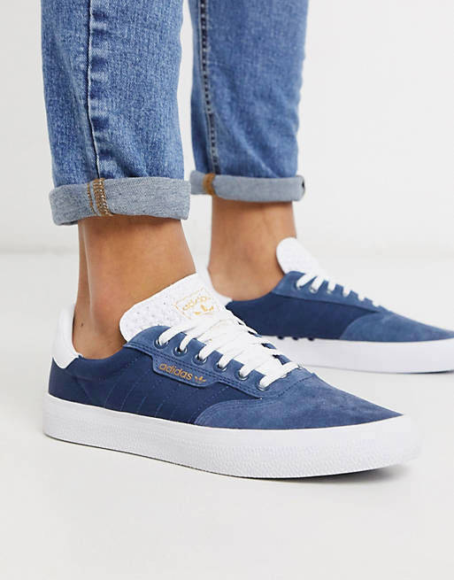 

Лёгкие кожаные кеды мужские Adidas Originals 3mc 48 размер, Синий