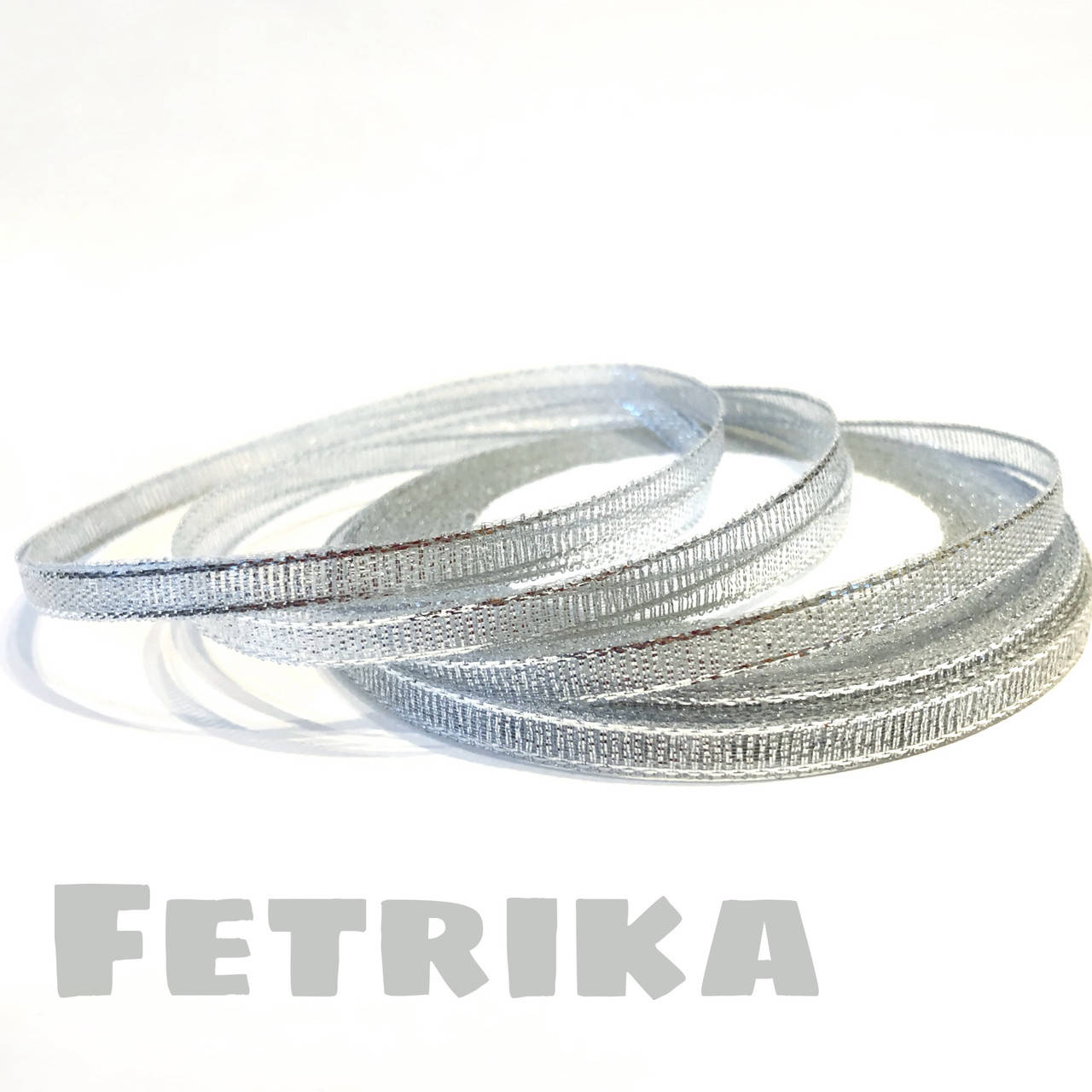

Лента парчовая простая 6 мм, серебро, Серебристый