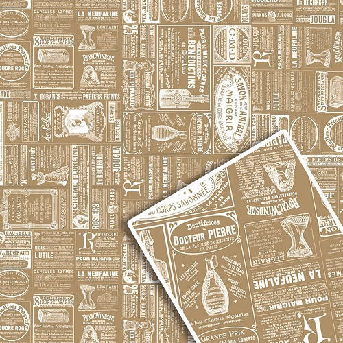 

Бумага упаковочная крафт Белая газета на буром 70*100см 1000K (50уп)