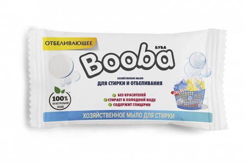 

Мыло хозяйственное твёрдое (бел.) 72% для стирки с отбеливающим эффектом 125г Bovary