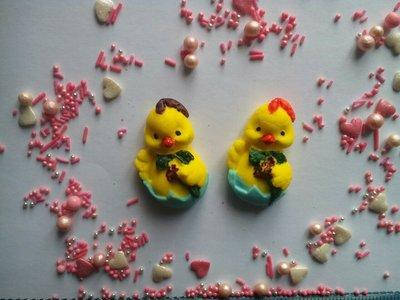 

Сахарные утята в яйце для украшения кондитерских изделий