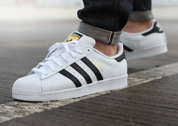 

Мужские кроссовки в стиле Adidas Superstar, натуральная кожа, черно-белый, Вьетнам