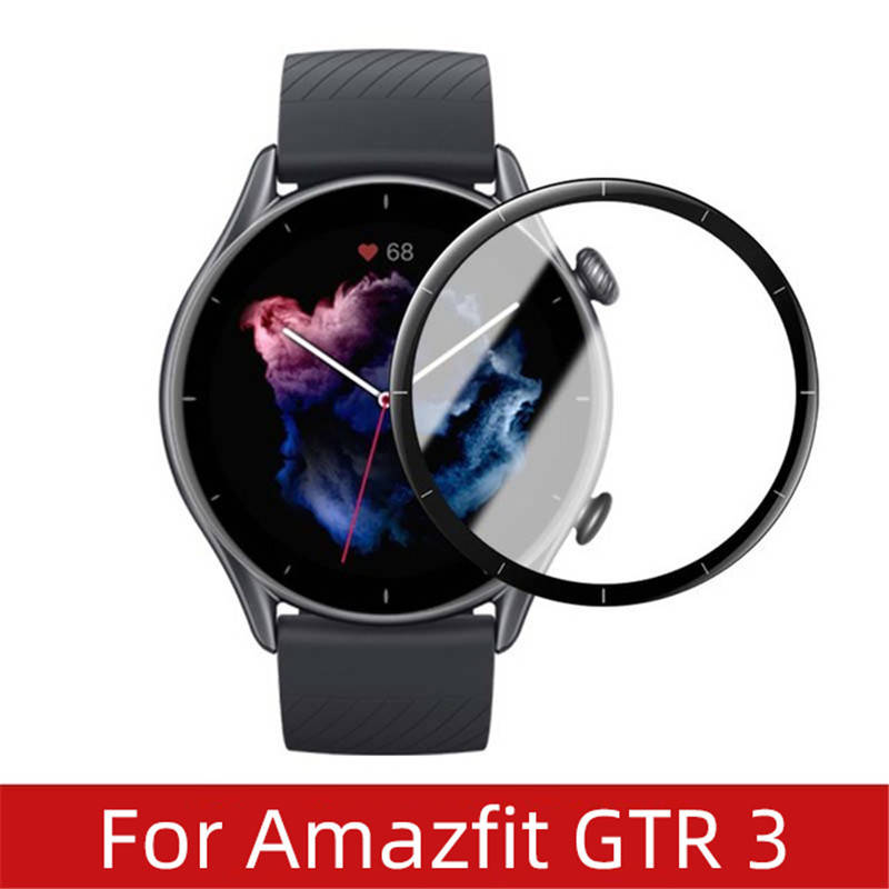 

Защитная плёнка для Amazfit GTR 3 (0.2 мм, 3D чёрное) Polycarbone, Черный