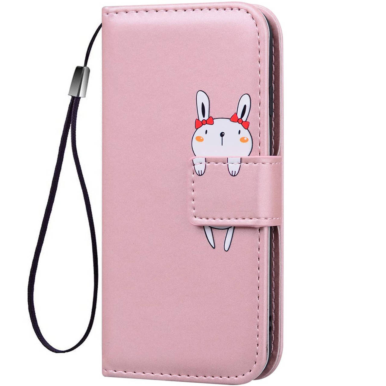 

Чехол-книжка Animal Wallet для Xiaomi Redmi Note 7 Rabbit, Розовое золото