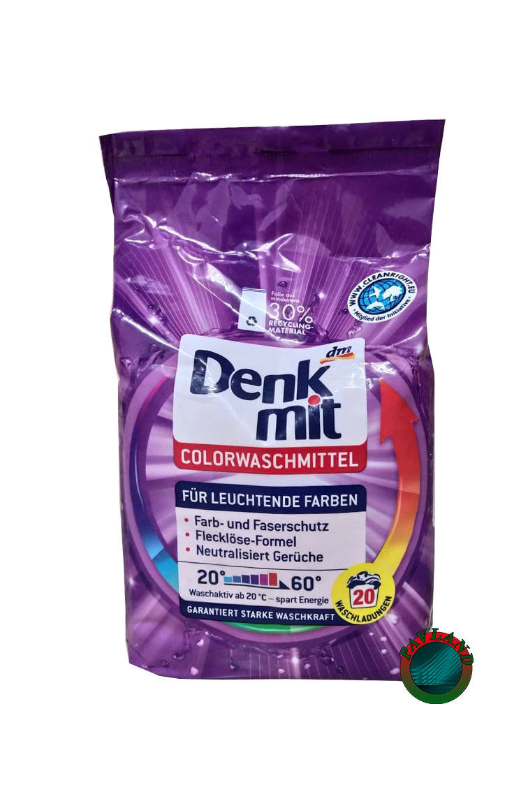 

Стиральный безфосфатный порошок для цветного белья Denkmit Colorwaschmittel 20 стирок 1,35 кг ГЕРМАНИЯ
