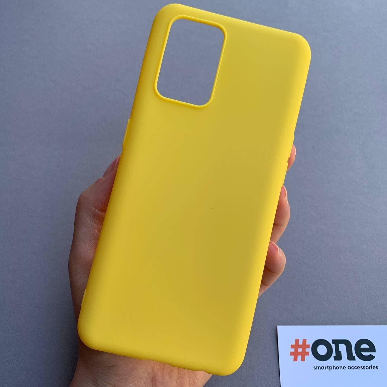 

Чехол для Oppo A74 силиконовый цветной плотный чехол на телефон оппо а74 желтый Plain
