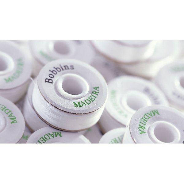 

MB-white Нить Bobbins (белый) 120метров 150D/2 .Madeira