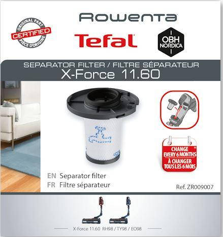 

Фильтр сепаратор для пылесоса Rowenta X-Force 11.60 RH9890WO (ZR009007) Оригинал