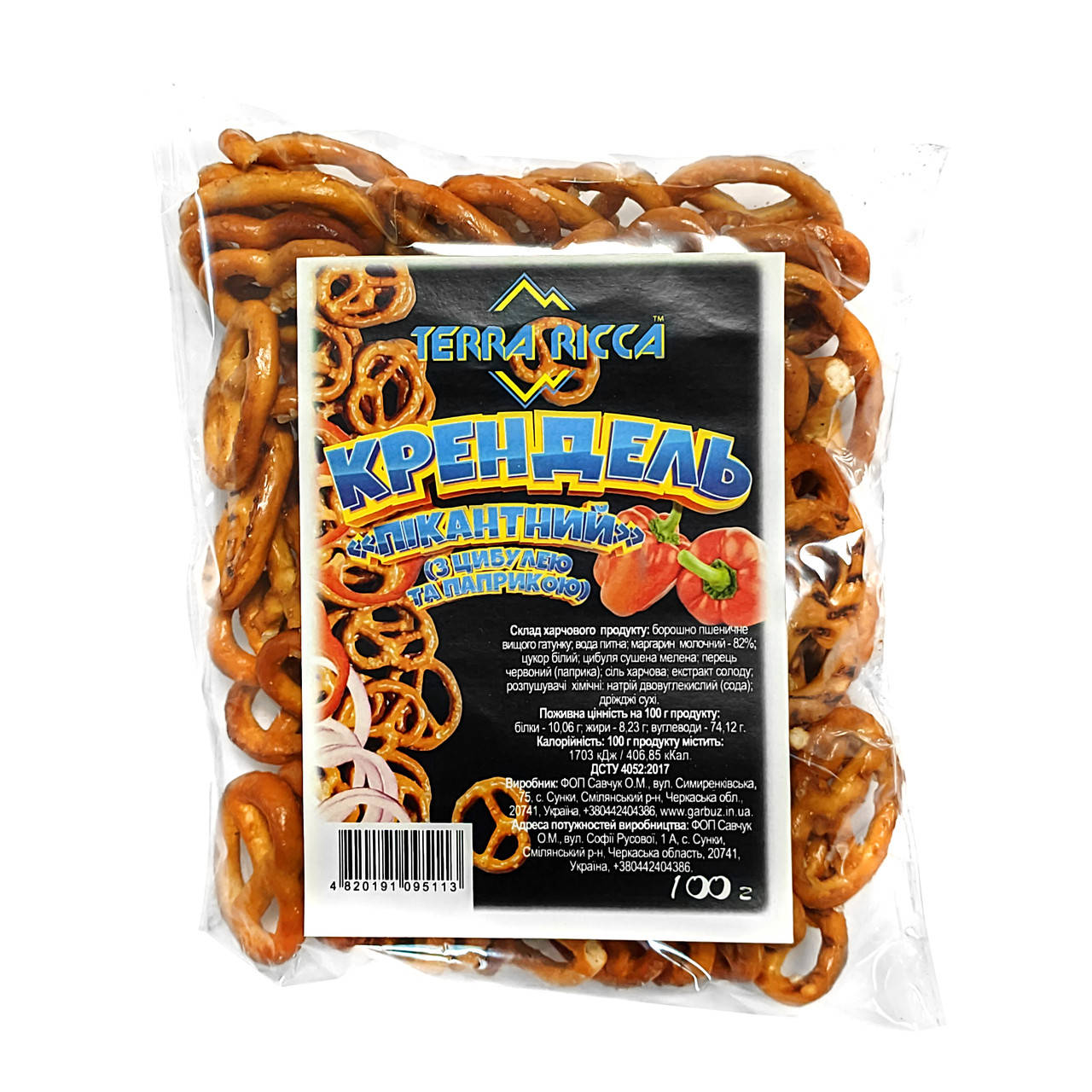 

Крендель пікантний 100г TM TERRA RICCA