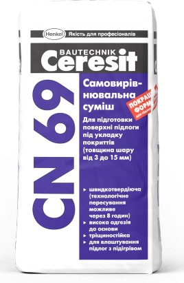 

Самовыравнивающаяся смесь Церезит Ceresit CN 69 от 3 до 15 мм в мешках по 25 кг