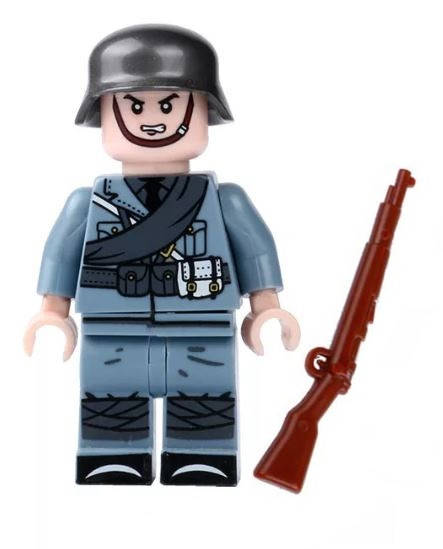 

Военные фигурки, Итальянский солдат №1 1шт, BrickArms, Голубой