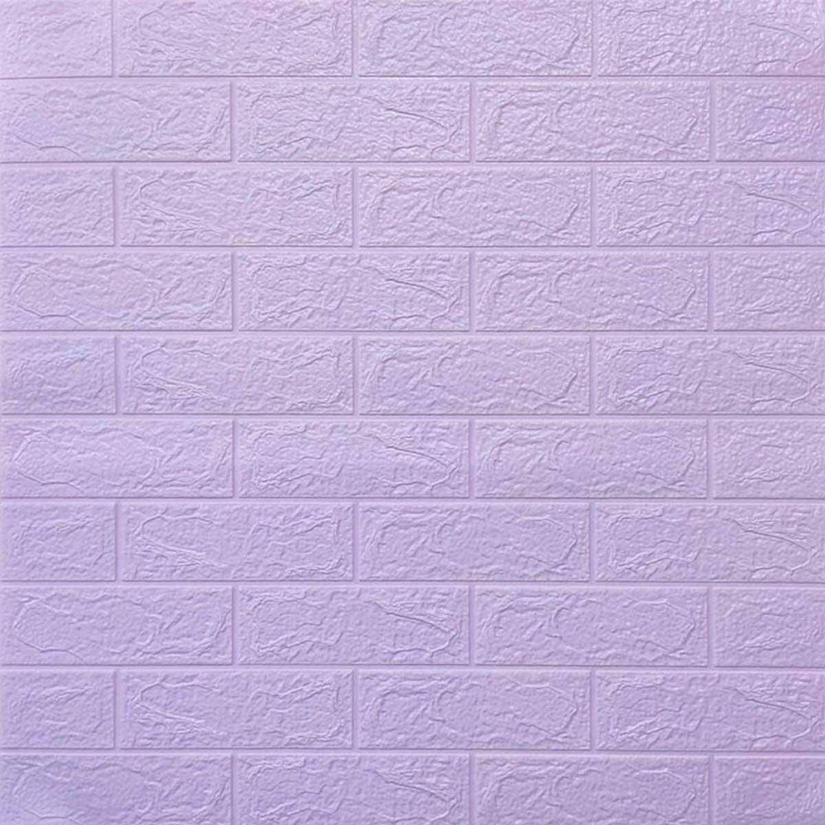 

Самоклеющаяся декоративная 3D панель Кирпич светло-фиолетовый 700x770x3мм (015-3)