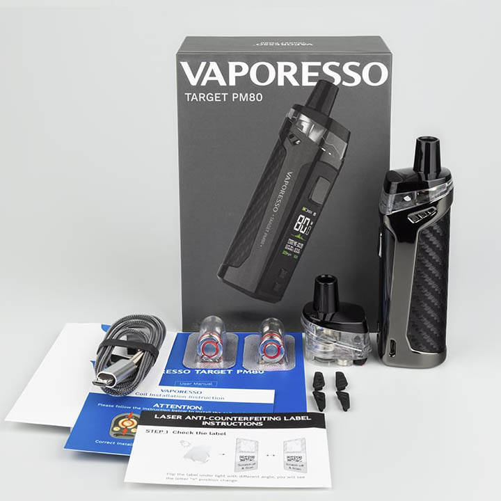 

POD-система Vaporesso TARGET PM80 Kit (4ml) - Black, Черный
