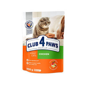 

CLUB 4 PAWS PREMIUM для взрослых кошек КУРИЦА (НА РАЗВЕС)