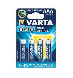 

Батарейка VARTA LONGLIFE Pover R-3 AAA Блистер (алкалайн) 4шт. / Ок 40 шт. / Уп