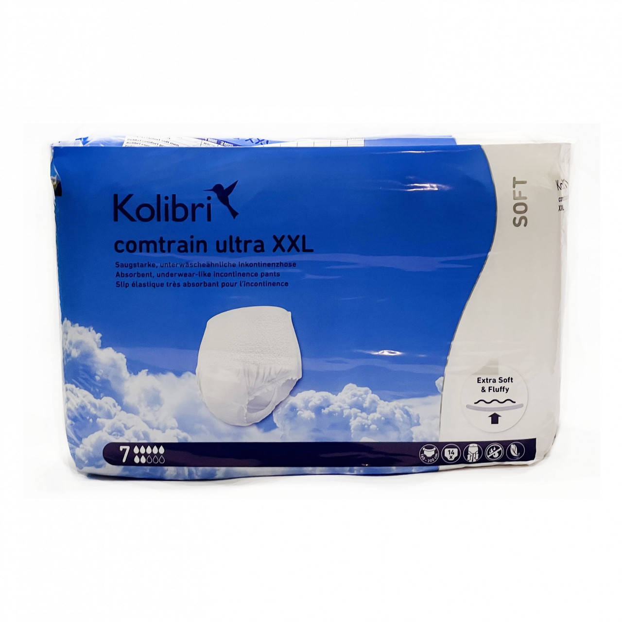 

Підгузники - трусики для дорослих Kolibri Розмір XXL, 160-200 см, 14 шт