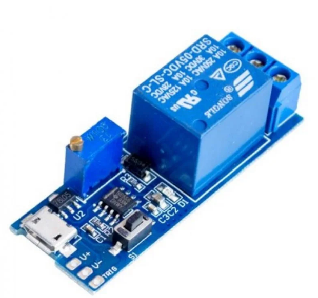 

Реле с настраиваемой задержкой Micro USB 5-30В NE555 для Arduino