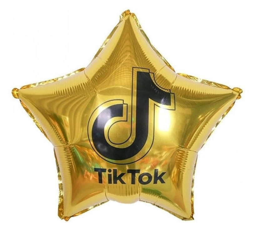 

Фольговані кулі Зiрка "Tik-Tok" Золото. Розмір: 18"(45см.), Вир-во Китай