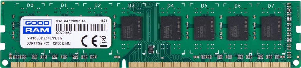 

Модуль памяти DDR3 8GB 1600MHz GoodRam (GR1600D364L11/8G)