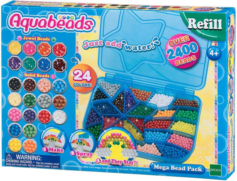 

Refill Aquabeads Набор аквамозаики в кейсе 2400 бусинок 79638 Mega Bead Pack