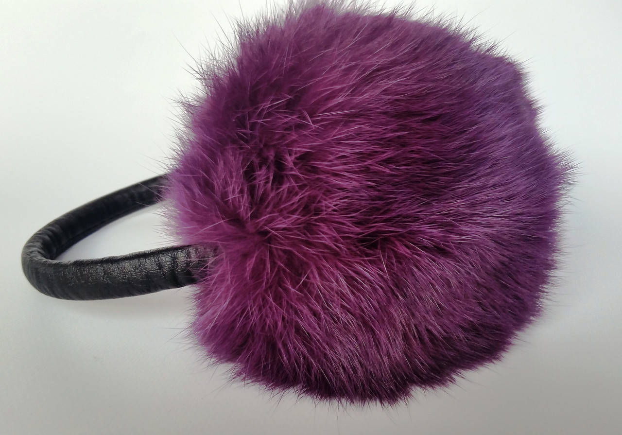 

Наушники меховые Зимние кролик Фиолетовый цвет