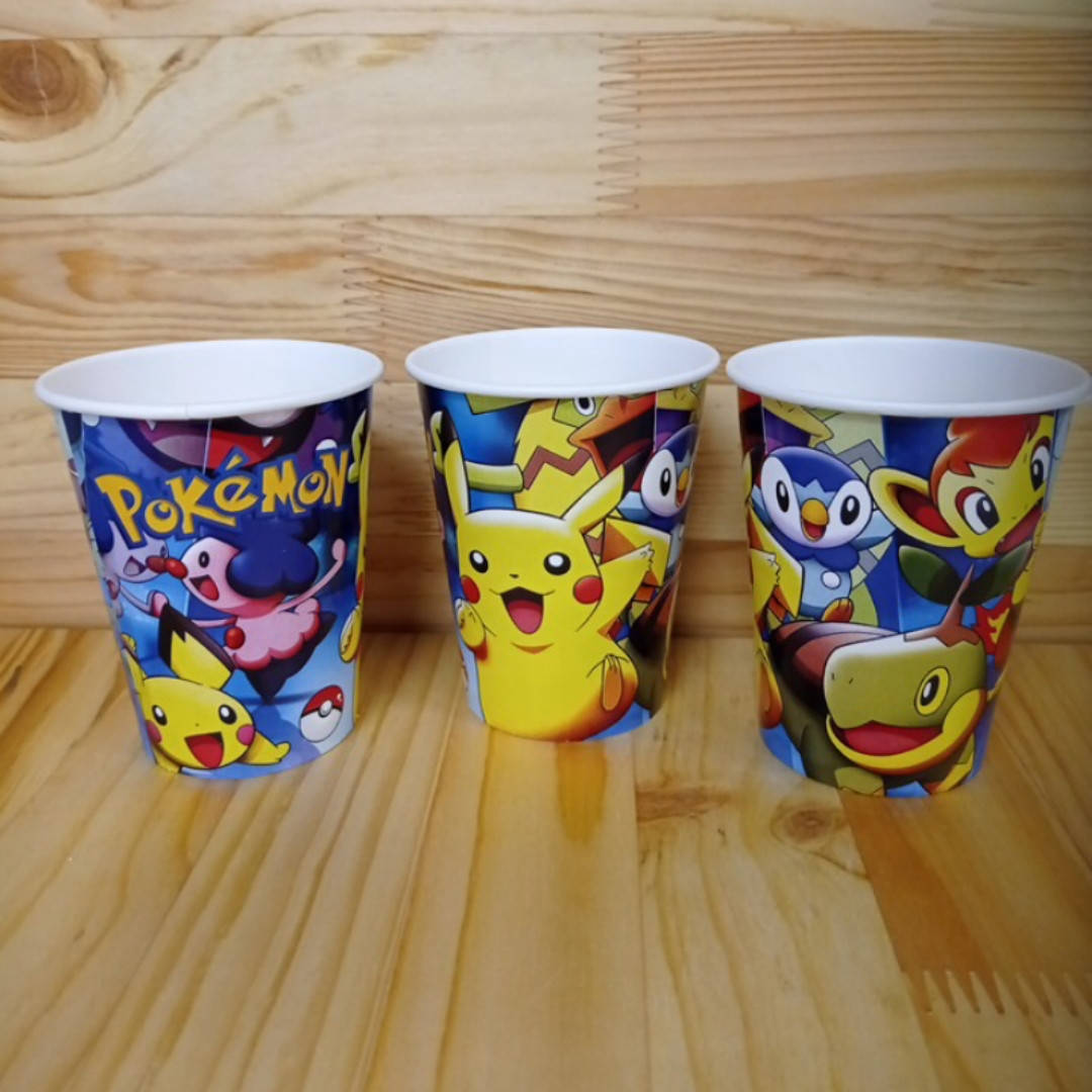 

Стаканчики бумажные Покемон Пикачу /Pokemon (10шт/уп) одноразовые детские -