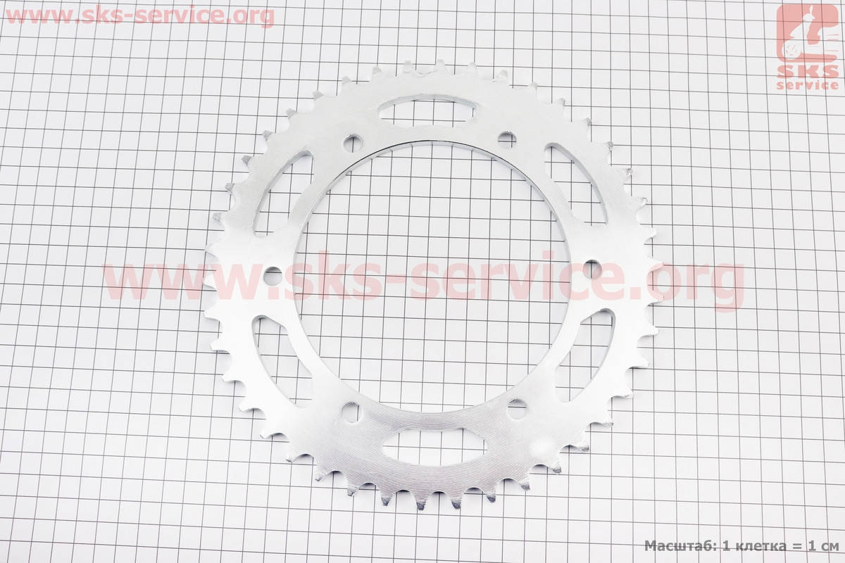 

Звезда задняя 520-42T - d=130; 6отв.*150mm (Viper V250VXR/GEON X-Road 200-250)