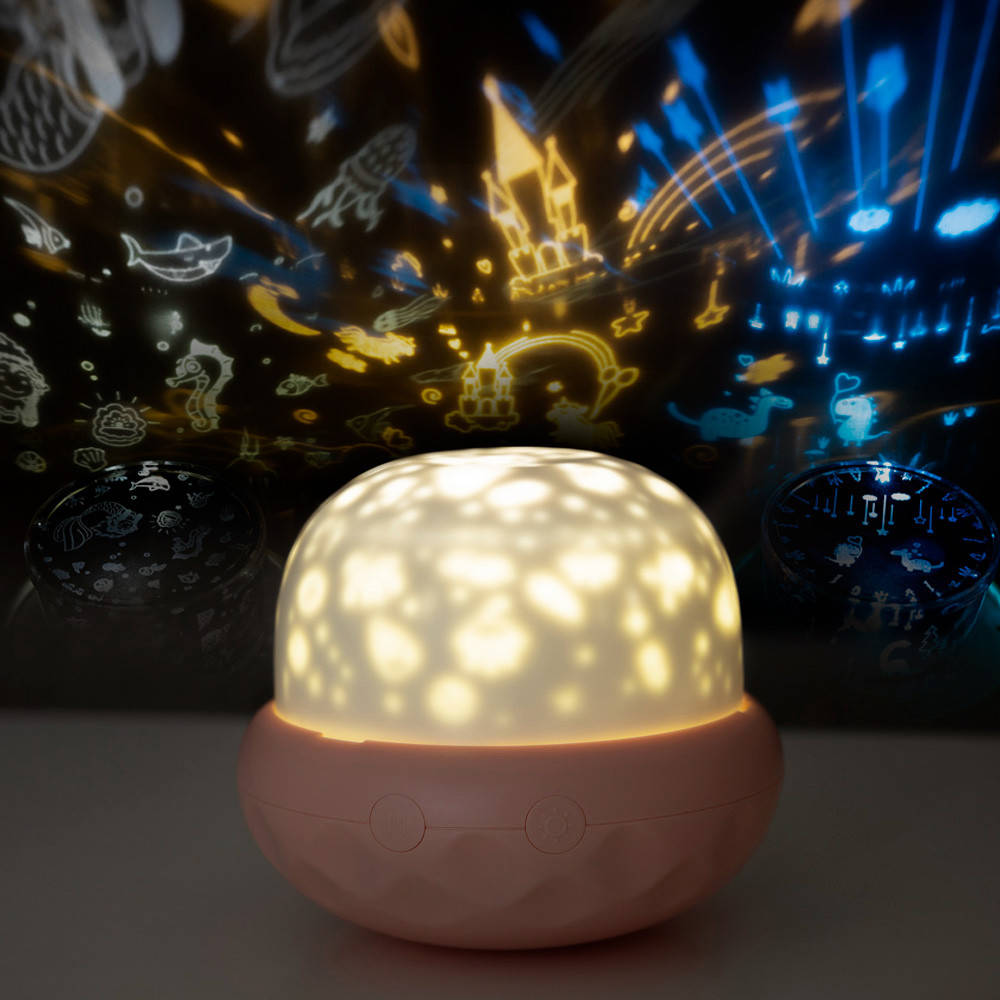 

Проектор звездного неба LED детский ночник с проекцией "Грибок" розовый
