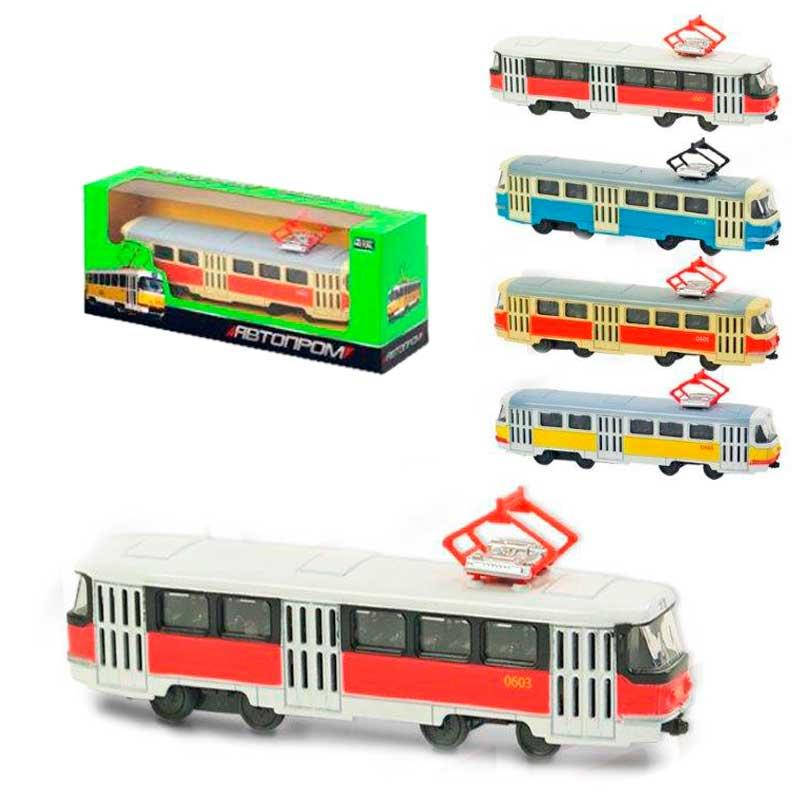 

Игрушечный трамвай 6411ABCD " Автопром", 3 цвета, Разные цвета