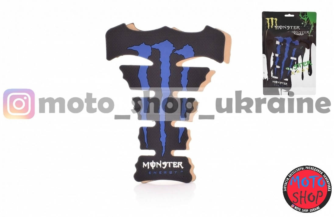 

Наклейка на бак мото Чёрная/Синяя (уценка)