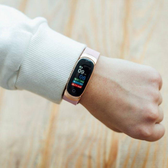 

Фитнес трекер, женские смарт часы UWatch Smart Victory Band Pro Beige