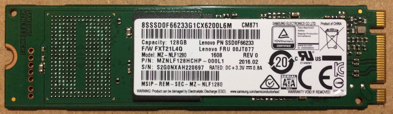 

Samsung 128GB M.2 SSD MZ-NLF1280 ССД накопитель