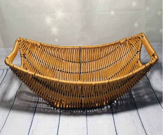 

Плетённая корзинка Helios для фруктов на металлическом каркасе 380x230x120 мм (7333), Коричневый