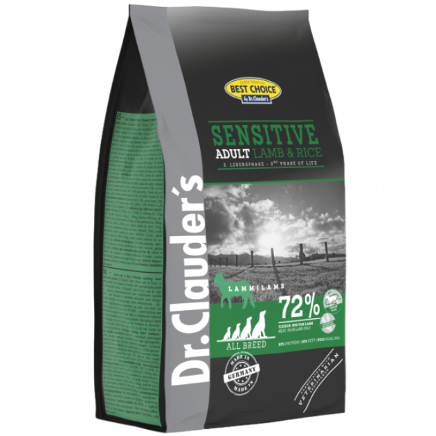 

Сухой корм для собак Dr.Clauder's Sensetive Adult Lamb Rice 20 кг.