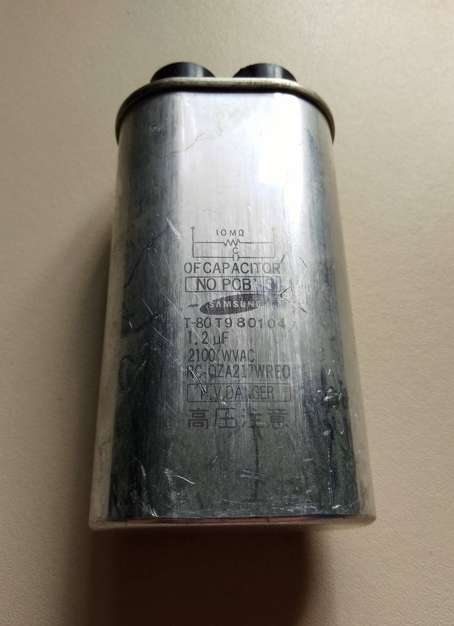 

Конденсатор 1.2мФ 2100В высоковольтный для микроволновки , микроволновой печи б/у