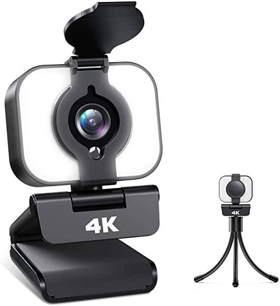 

Веб-камера 4K Full HD с микрофоном, с кольцевой подсветкой Yoroshi