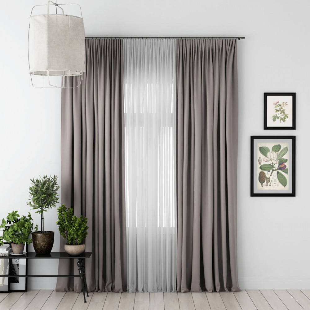 

Штора блэкаут цвета капучино, Бежевый