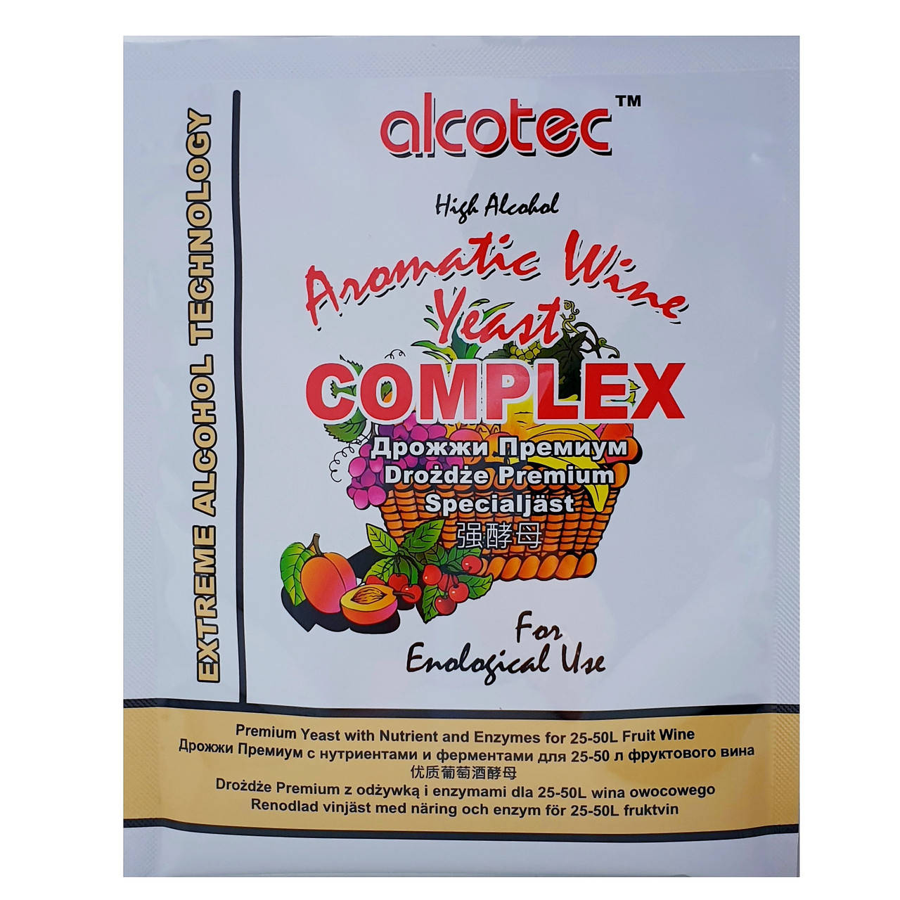 

Сухие дрожжи Alcotec Aromatic Wine Complex 40 г