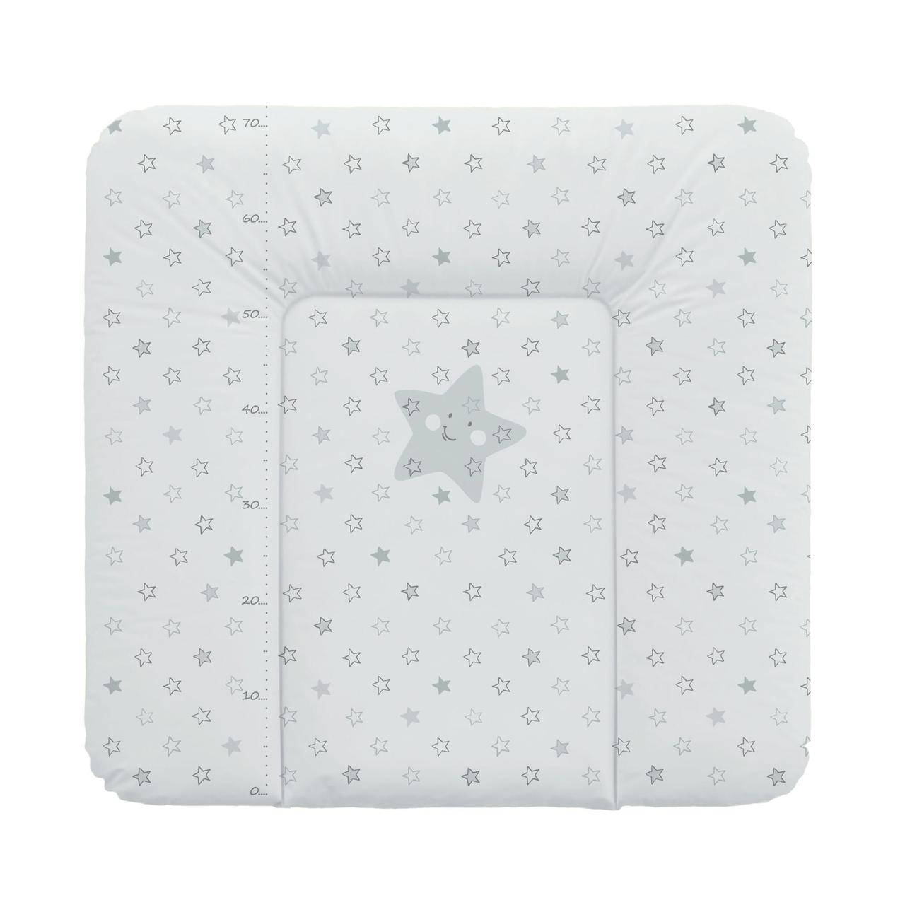 

Матрас пеленальный Ceba Baby 75x72 см мягкий на комод Stars grey