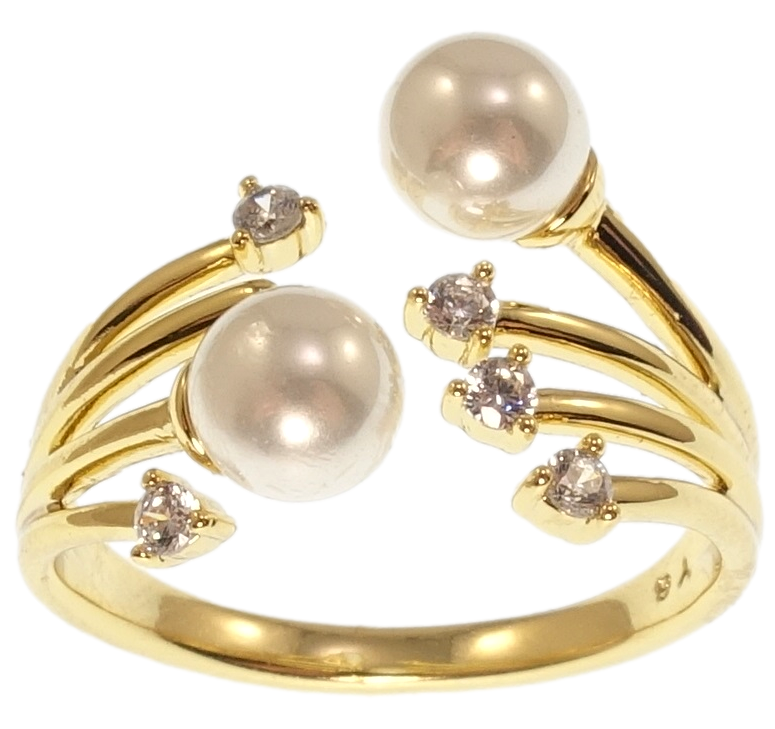 

Кольцо Xuping QQMM Позолота 14K "Инкрустация цирконием с жемчужинами" р.16-17