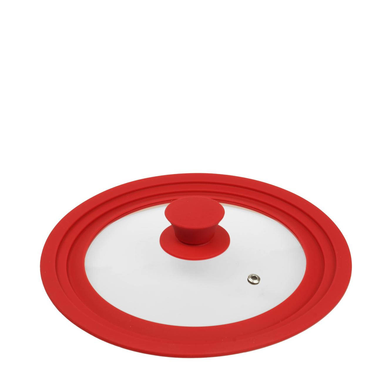 

Крышка с силиконовым ободком (красный)