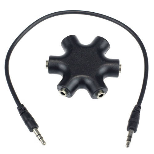 

Аудио сплиттер наушников, хаб на 6 разъемов под 3.5мм джек