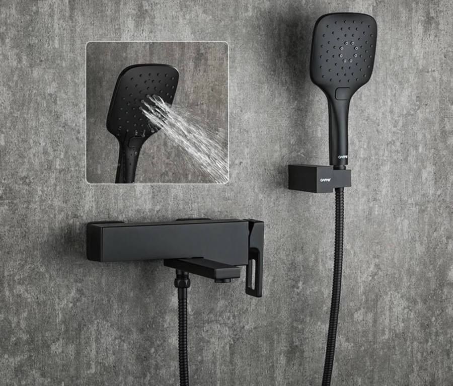 

Смеситель для ванны FUTURA 3456-7 Черный матовый